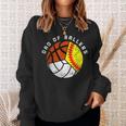 Mens Dad Of Ballers Funny Softball Volleyball Basketball Dad Sweatshirt Gifts for Her