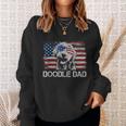 Mens Doodle Dad Goldendoodle Dog American Flag 4Th Of July Sweatshirt Gifts for Her