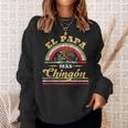 Mens El Papa Mas Chingon Funny Mexican Flag Cool Dad Gift Regalo Sweatshirt Gifts for Her