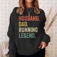 Mens Funny Runner Husband Dad Running Legend Vintage Sweatshirt Gifts for Her