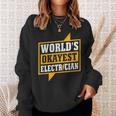 Mens Funny Worlds Okayest Electritian Gift Husband Dad Men Sweatshirt Gifts for Her