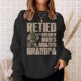 Mens Grandpa Gift Retied Soldier Retired Military Veteran Gift Men Women Sweatshirt Graphic Print Unisex Gifts for Her