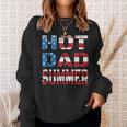 Mens Hot Dad Summer Funny Father Patriotic Usa Flag July 4Th Sweatshirt Gifts for Her
