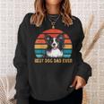 Mens Mens Quote Best Dog Dad Ever Vintage Border Collie Sweatshirt Gifts for Her