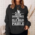 Mens Never Underestimate An Old Man With A Pickleball Paddle Men Women Sweatshirt Graphic Print Unisex Gifts for Her