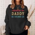 Mens Promoted To Daddy 2023 New Dad Fathers Day Baby Daddy Sweatshirt Gifts for Her