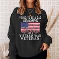 Mens Proud Dad Gramps Vietnam Veteran - Vintage Us Flag Grandpa Sweatshirt Gifts for Her