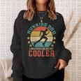 Mens Running Dad Vintage Funny Marathon Runner Fathers Day Gift Sweatshirt Gifts for Her