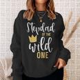 Mens Stepdad Of The Wild One 1St Birthday First Thing Matching Sweatshirt Gifts for Her