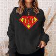 Mens Superdad Super Dad Super Hero Superhero Fathers Day Vintage Sweatshirt Gifts for Her