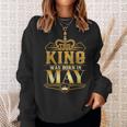 Mens This King Was Born In May Birthday King Men Best Birthd Sweatshirt Gifts for Her