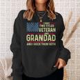 Mens Usa I Have Two Titles Veteran And Grandad I Rock Them Both Sweatshirt Gifts for Her