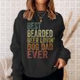 Mens Vintage Best Bearded Beer Lovin Dog Dad Pet Lover Owner Sweatshirt Gifts for Her