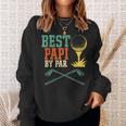 Mens Vintage Best Papi By Par Disc Golf Gift Dad Fathers Papa Sweatshirt Gifts for Her