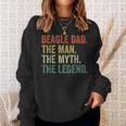 Mens Vintage Dog Dad Man Myth Legend Beagle Dad Day Sweatshirt Gifts for Her