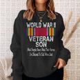 Mens World War Ii Veteran Son Us Military Vet Family Gift Men Women Sweatshirt Graphic Print Unisex Gifts for Her
