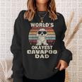 Mens Worlds Okayest Cavapoo Dad Vintage Retro Sweatshirt Gifts for Her