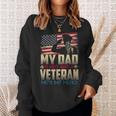 Military Family Veteran Support My Dad Us Veteran My Hero V2 Men Women Sweatshirt Graphic Print Unisex Gifts for Her