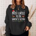 Most Likely To Fix Santa Sleigh Christmas Believe Santa V3 Men Women Sweatshirt Graphic Print Unisex Gifts for Her