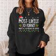 Most Likely To Forget Where All The Presents Are Hidden Xmas V6 Men Women Sweatshirt Graphic Print Unisex Gifts for Her