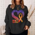 Ms Warrior Heart Multiple Sclerosis Awareness Month Sweatshirt Gifts for Her