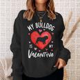 My English Bulldog Is My Valentine Valentines Day Men Dog Sweatshirt Gifts for Her