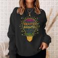 My Student 100 Days Smarter Brighter Teacher Quote 100Th Day Men Women Sweatshirt Graphic Print Unisex Gifts for Her