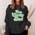 One Lucky Dad Retro Vintage St Patricks Day Sweatshirt Gifts for Her