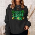 One Lucky Mom Shamrock Mom Life St Patricks Day Sweatshirt Gifts for Her