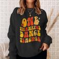 One Thankful Dance Teacher Thanksgiving Groovy Men Women Sweatshirt Graphic Print Unisex Gifts for Her