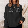 Opa 2023 Herzschlag Schwangerschaft Verkünden Für Großvater Sweatshirt Geschenke für Sie