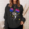 Orca In Space Bisexual Pride Sweatshirt Gifts for Her