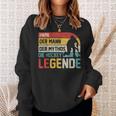 Papa Hockey Legende Sweatshirt, Retro Hockeyspieler Design Geschenke für Sie