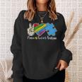 Peace Love Autism Puzzle In April We Wear Blue For Autism Sweatshirt Gifts for Her