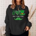 Peace Love Irish Peace Heart Shamrock St Patricks Day Sweatshirt Gifts for Her