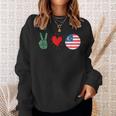 Peace Love Malaysia Flag Malaysian Pride Roots Sweatshirt Gifts for Her