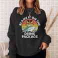 Ped6 Blame It On The Drink Package Retro Drinking Cruise Sweatshirt Gifts for Her