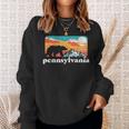 Pennsylvania Retro Bear & Mountain Vintage 80S Sweatshirt Gifts for Her