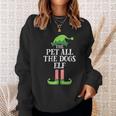 Pet All The Dogs Elf V2 Sweatshirt Gifts for Her