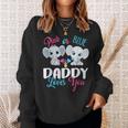 Pink Or Blue Daddy Loves You Elephants-Baby Gender Reveal Sweatshirt Gifts for Her