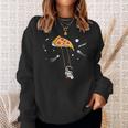 Pizza Swing Astronaut Love Eating Pizza Space Science Outfit Sweatshirt Gifts for Her