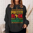 Pretty Black And Educated Women African Map Black History Sweatshirt Gifts for Her