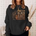 Pretty Black Girl Afro Women Black & Educated History Month Sweatshirt Gifts for Her