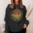 Promoted To Dad Est 2023 Retro New Dad First Dad Sweatshirt Gifts for Her