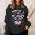 Promoted To Mommy Est 2023 Pregnancy Announcement Men Women Sweatshirt Graphic Print Unisex Gifts for Her