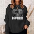 Proud Air Force Brother Patriotic Pride Military Sibling Sweatshirt Gifts for Her
