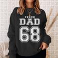 Proud Basketball Dad Number 68 Birthday Funny Fathers Day Sweatshirt Gifts for Her