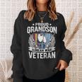Proud Grandson Of Korean War Veteran Dog Tag Military Family Men Women Sweatshirt Graphic Print Unisex Gifts for Her