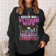 Proud Korean War Veteran Wife Military Veterans Spouse Gift Men Women Sweatshirt Graphic Print Unisex Gifts for Her