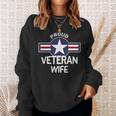Proud Military Veteran Wife Vintage Aircraft Roundel Men Women Sweatshirt Graphic Print Unisex Gifts for Her